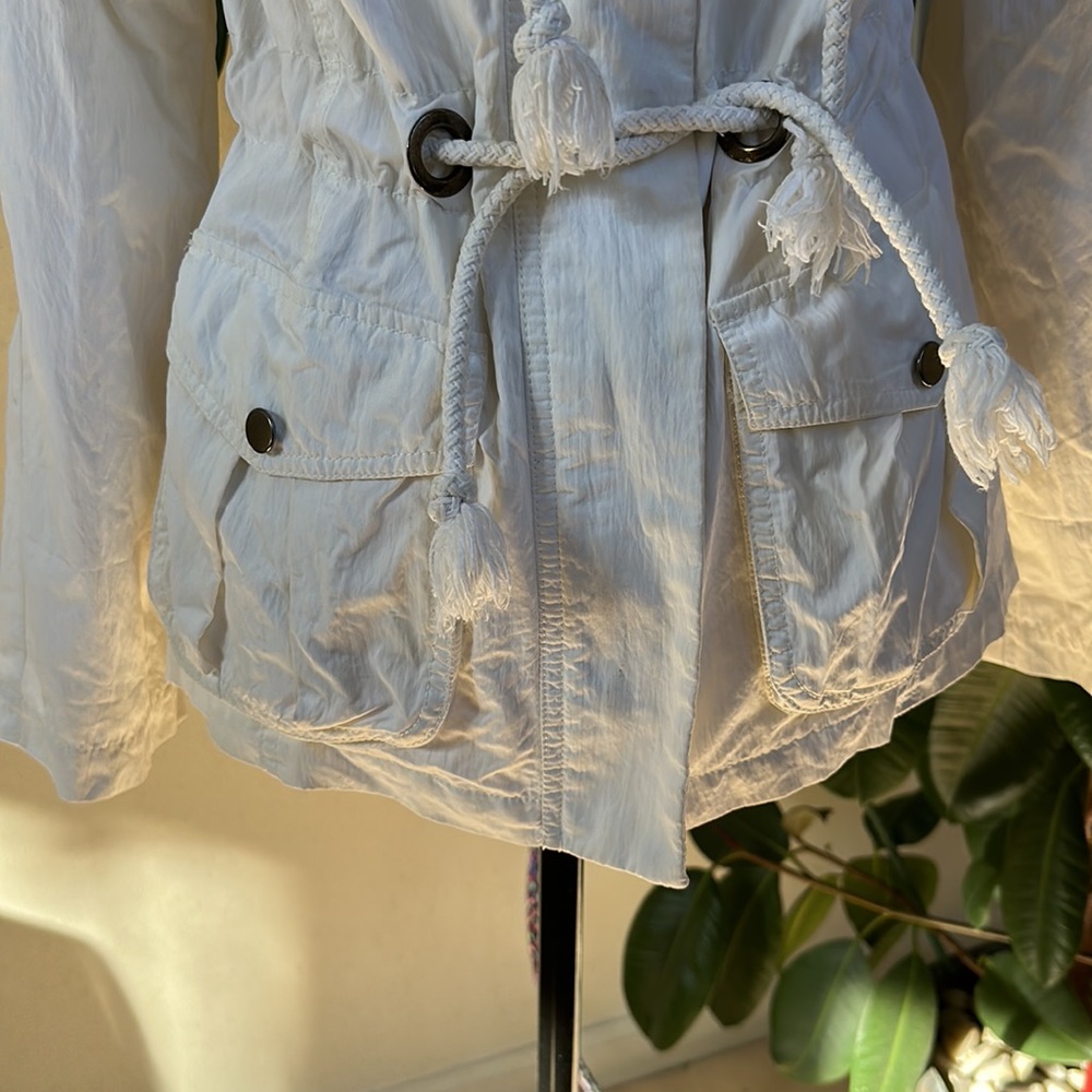 Zara White Spring Jacket With Adjustable Sleeves … - image 3